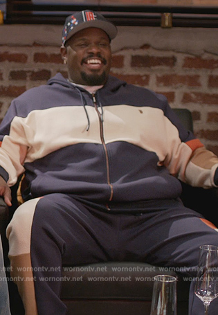 Sherm’s colorblock tracksuit on Grand Crew