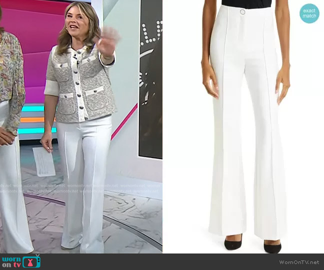 Veronica Beard Judy Flare Hem Pants worn by Jenna Bush Hager on Today