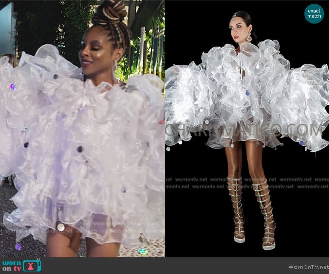 Drag Queen Jumbo Sequin Organza Jacket worn by  on The Real Housewives Ultimate Girls Trip