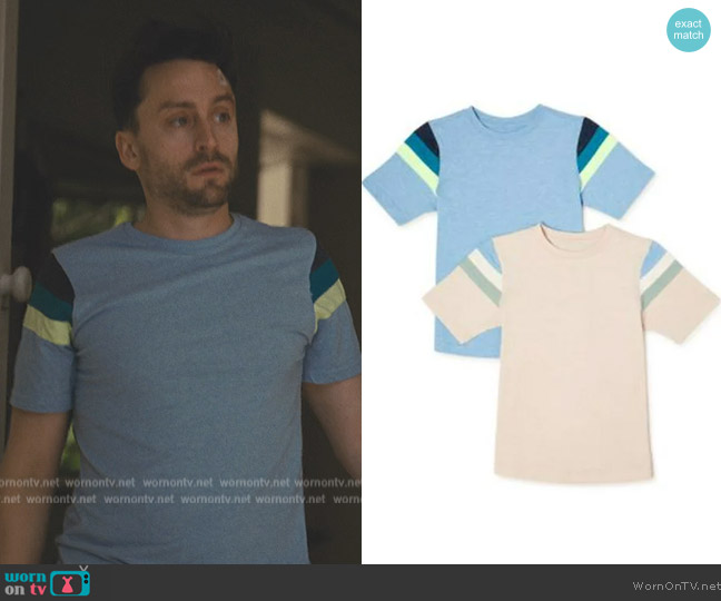 Wonder Nation Colorblock T-Shirts worn by (Kieran Culkin) on Succession