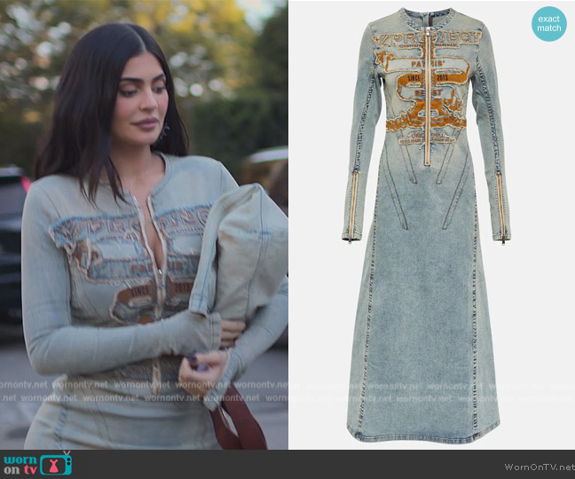 Y/Project Denim Maxi Dress worn by Kylie Jenner (Kylie Jenner) on The Kardashians