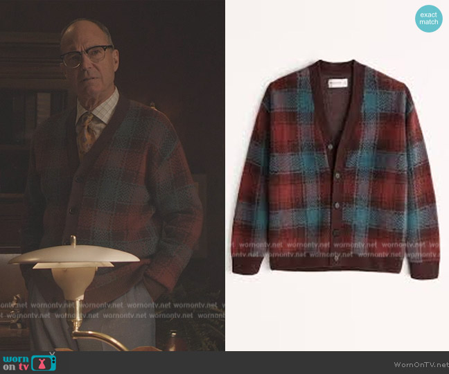 Abercrombie and Fitch Plaid Cardigan worn by (Malcolm Stewart) on Riverdale