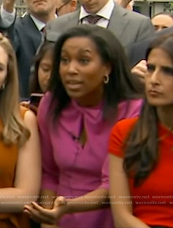 Rachel’s pink keyhole dress on Good Morning America