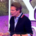 Adam Glassman’s navy striped trim cardigan on The View