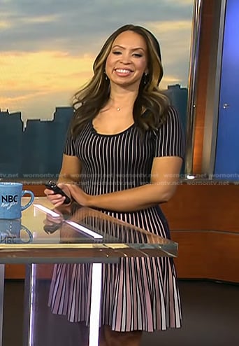 Adelle’s striped short sleeve dress on Today