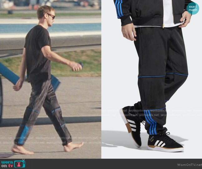 Adidas Tyshawn Velour Track Pants worn by (Alexander Skarsgård) on Succession
