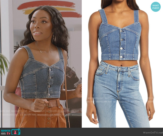 AG Jeans Hebe Top worn by Kia Williams (Asjha Cooper) on All American
