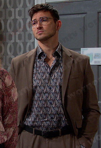 Alex’s paisley print shirt on Days of our Lives