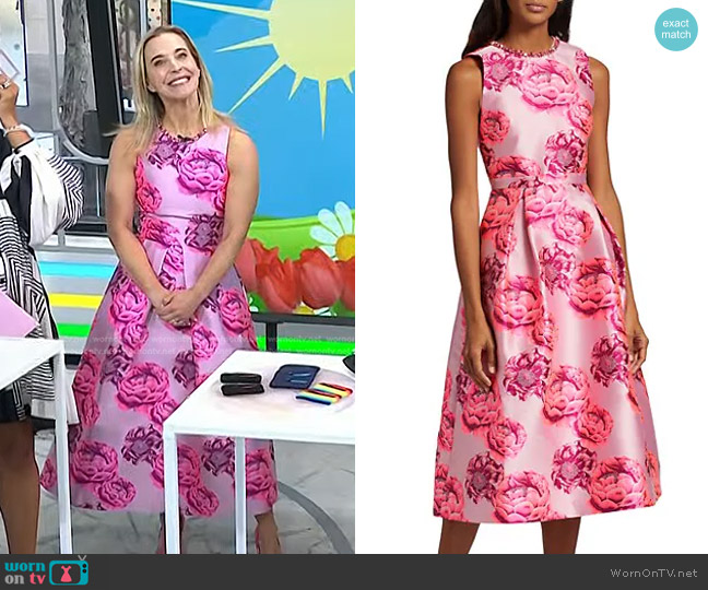 Alice + Olivia Cherra Floral Midi-Dress worn by Jenn Falik on Today