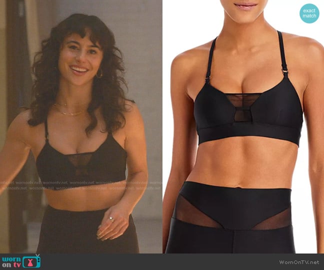 Alo Yoga Airlift Mesh Allure Sports Bra worn by Riley (Carina Conti) on Good Trouble