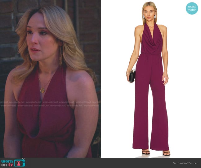 Amanda Uprichard Gracia Jumpsuit worn by Davia (Emma Hunton) on Good Trouble