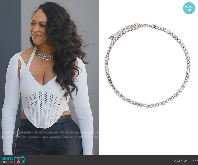 Amina Muaddi Crystal tennis necklace