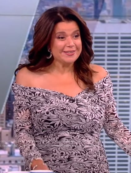 Ana’s floral print gathered dress on The View