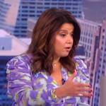 Ana’s blue floral ruched top on The View