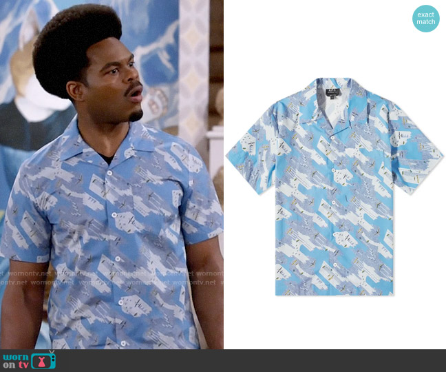 A.P.C. Lloyd Shirt worn by Carter (Julian Gant) on Call Me Kat