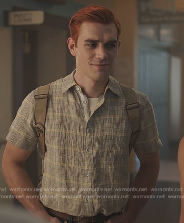 Archie’s plaid short sleeve shirt on Riverdale
