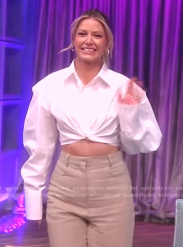 Ariana Madix’s white cropped top on The View