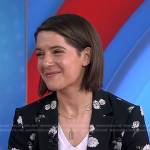 Daryn Carp's black floral blazer on Today