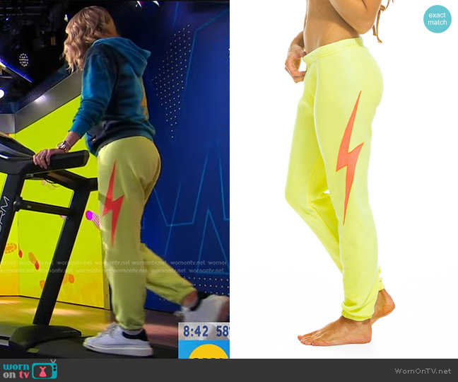 Aviator Nation Aviation Nation Bolt Stitch Sweatpants worn by Lara Spencer on Good Morning America