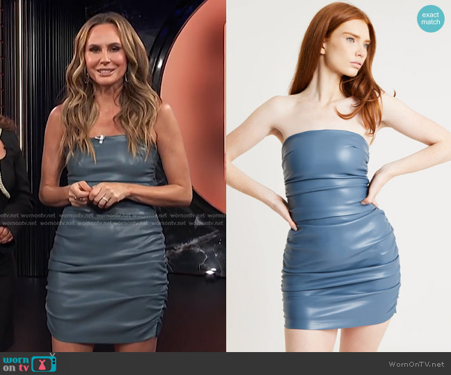 Because of Alice Ruched Leather Strapless Bodice worn by Keltie Knight on E! News