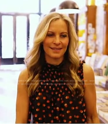 Becky’s black dot print top on Good Morning America