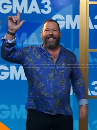 Bert Kreischer’s blue floral shirt on Good Morning America