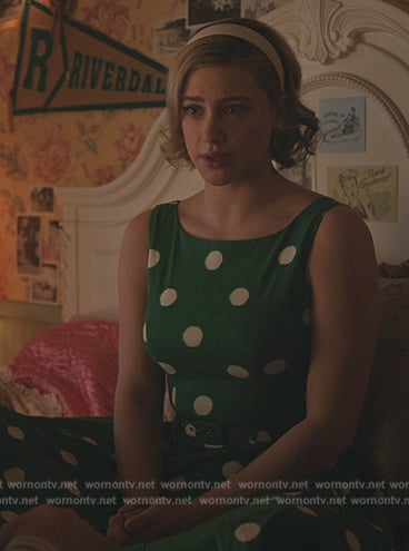 Betty’s green polka dot dress on Riverdale