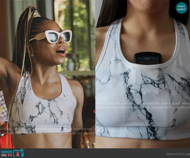 Hyper Hypo Sports Bra with Pocket worn by  on The Real Housewives Ultimate Girls Trip