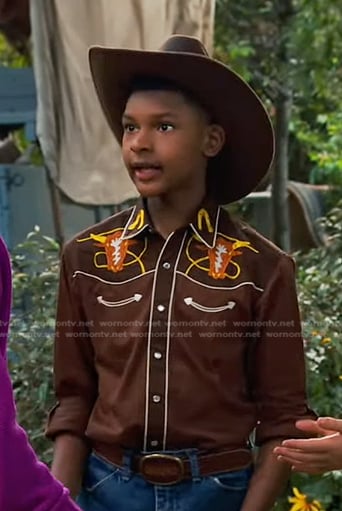 Bill’s brown embroidered western shirt on Bunkd