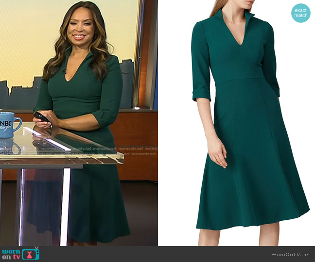 Black Halo Kensington Fit & Flare Dress worn by Adelle Caballero on Today