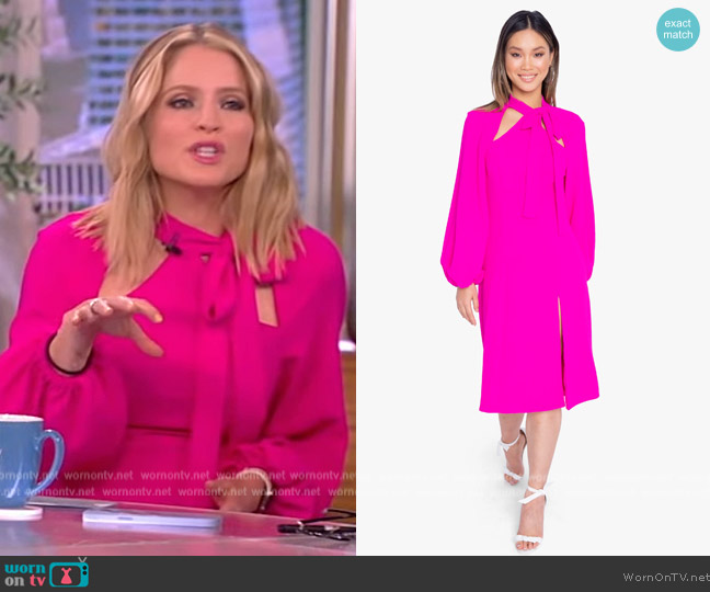 Black Halo Lanita Dress worn by Sara Haines on The View