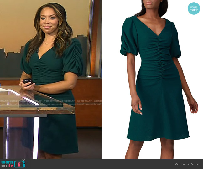 Black Halo Remus Dress worn by Adelle Caballero on Today