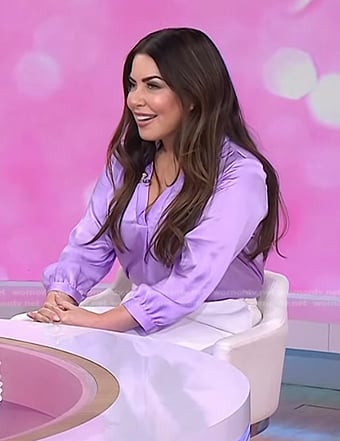 Bobbie’s lilac blouse on Today