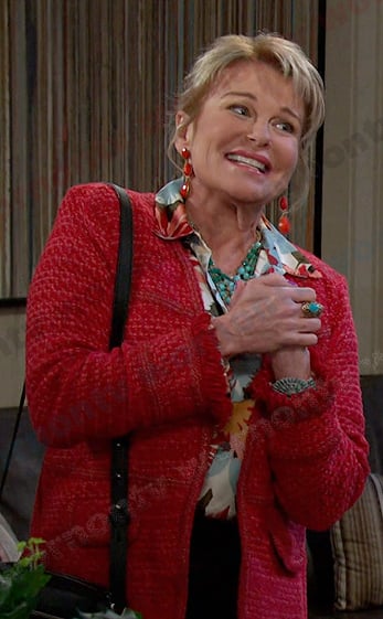 Bonnie’s red tweed jacket on Days of our Lives