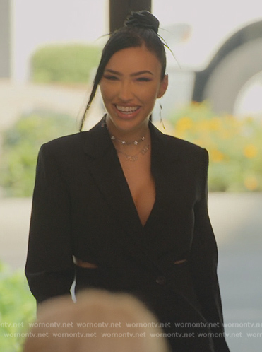 Bre’s black cutout blazer on Selling Sunset