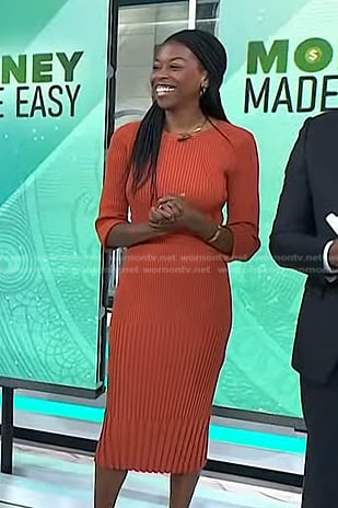 Brittany Jones-Cooper’s brown ribbed dress on Today