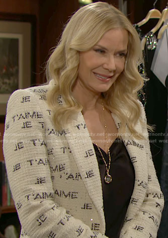 Brooke’s je t’aime blazer on The Bold and the Beautiful