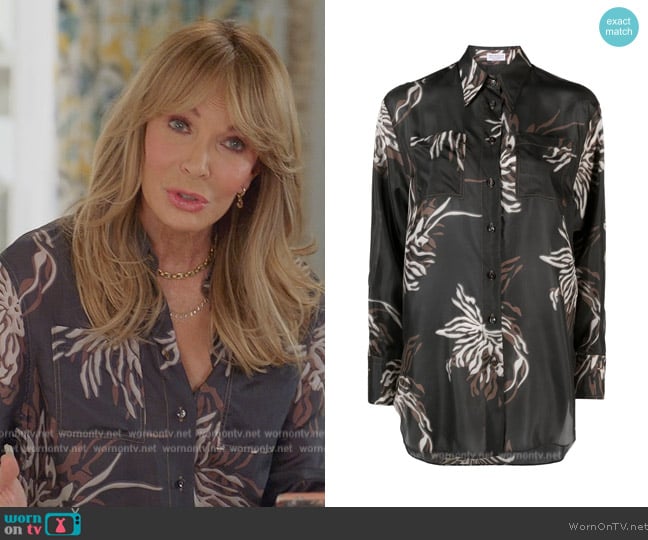 Brunello Cucinelli Floral-print silk shirt