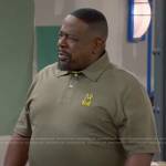 Calvin’s olive green crossbones polo shirt on The Neighborhood
