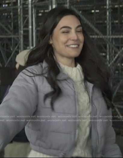 Candice’s cropped lilac puffer jacket on Superman and Lois