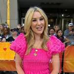 Chassie’s pink smocked puff sleeve dress on Today