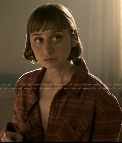 Chrissy’s red plaid shirt on Superman and Lois