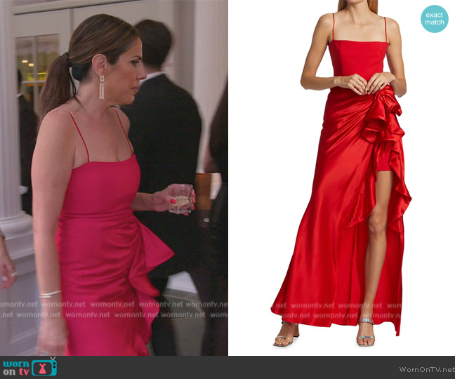 Cinq a Sept Drina Gown worn by Jenn Fessler on The Real Housewives of New Jersey