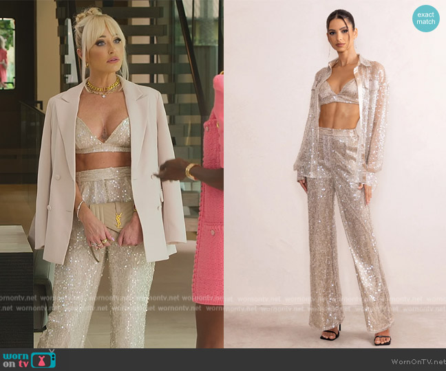 Club L Champagne Cami Sweatheart Bralette worn by Mary Fitzgerald on Selling Sunset