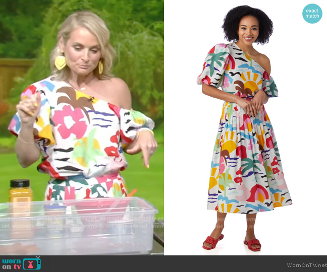 Crosby by Mollie Burch Palmer Top in Yamas worn by Meaghan Murphy on Live with Kelly and Mark