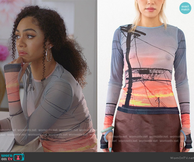 Danbi Sunset Long Sleeve Iii worn by Patience (Chelsea Tavares) on All American