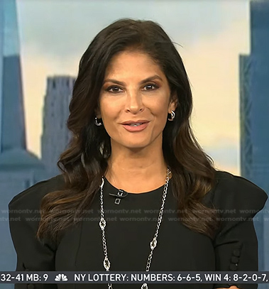 Darlene Rodriguez’s black puff sleeve sheath dress on Today