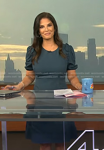 Darlene’s blue puff sleeve dress on Today