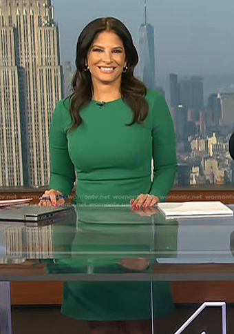 Darlene Rodriguez’s green long sleeve dress on Today