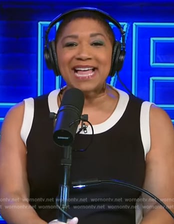 Deja Vu’s black contrast tank on Live with Kelly and Mark